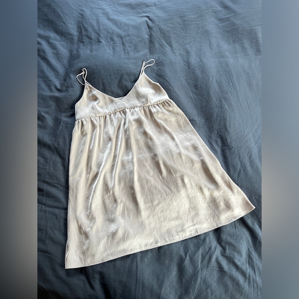 Aritzia satin babydoll dress, size xs